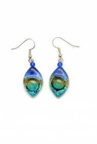 Small Glass Drop Earrings